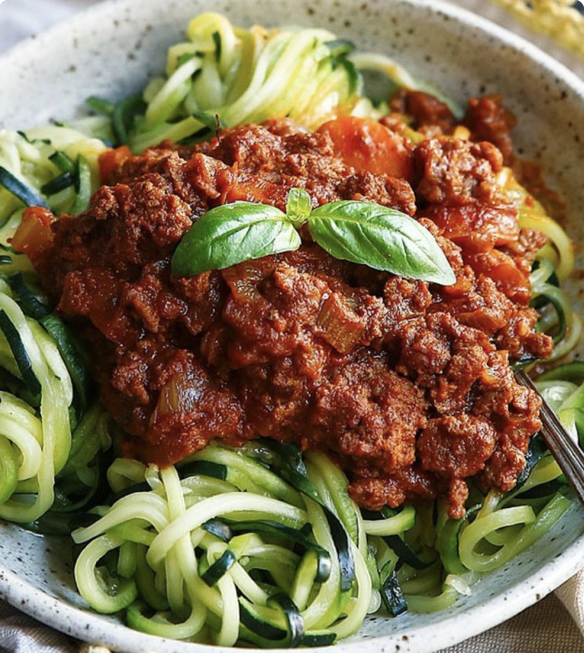 Zucchini Noodle Bolognese – Healthy Coast Meals